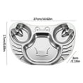 thumbnail image 3 of JoyMoreHome Stainless Steel Divided Plates, Metal Unbreakable Portion Control Plate, Cute Animal Shaped Steel Plates, BPA Free, 3 of 5