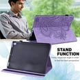 thumbnail image 5 of SaniMore Wallet Case for Samsung Galaxy Tab A8 10.5" 2022 SM-X200/X205, PU Leather Case Embossed Sunflower Shockproof TPU Shell Card Slots Pen Holder Hand Rope Anti-slip Strip Kickstand Case, Purple, 5 of 12