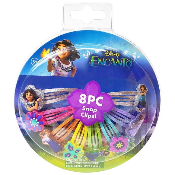 Disney Encanto - Pinzas para el pelo para niñas, 8 unidades, multicolor, a partir de 3 años