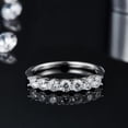 thumbnail image 5 of 14K White Gold Moissanite Jewelry 0.7Ct VVS1 Classic Style Moissanite Diamond Eternity Band Ring For Women, 5 of 6