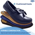 thumbnail image 6 of Dr. Max Womens Loafers E2X Casual Shoes for Women Navy Blue 8 Wide, 6 of 6