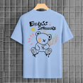 thumbnail image 6 of kpoplk Men's Daily Essential T-Shirt Big and Tall Relaxed Fit Short Sleeve Crew Neck Soft Cotton Blend Graphic Print Tee Size L,Light Blue, 6 of 7