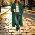 thumbnail image 4 of Edvintorg Womens Jacket Zip up Hooded Long Coat Long Sleeve Loose Casual Outerwear with Pocket Fashion Clothing Army Green S-2XL, 4 of 7