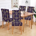 thumbnail image 2 of Yayeee 2 Pack Dining Chair Covers Stretch Parson Chairs Slipcovers Seat Protector, Purple Flowers Pattern, 2 of 6