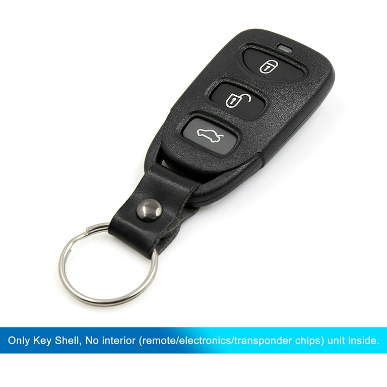 Unique Bargains 4 Buttons Key Remote Case Replacement Osloka423t for Hyundai Elantra 07-11, Size: 3.07x1.30x0.59(Large*W*H), Black