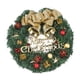 thumbnail image 2 of Corona navideña artificial de 30 x 30 cm para puerta de entrada | Decoración navideña para interior y exterior con cajas de regalo y lazo | Corona decorativa verde para ventana, chimenea o pared, 2 of 6