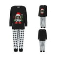 thumbnail image 3 of PaerPade Family Matching Christmas Pajamas Set Letter Print Tops Plaid Pants Holiday Sleepwear for Dad Mom Kids PJs, 3 of 10