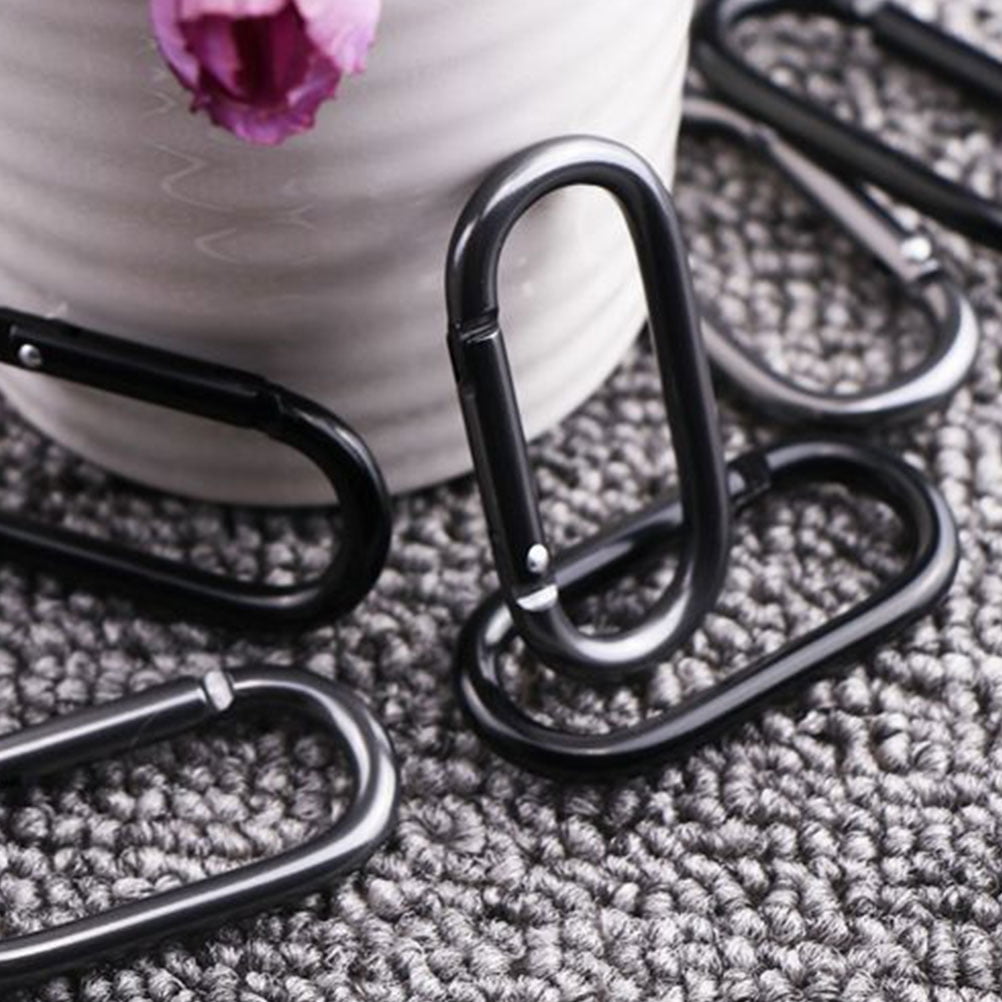 CATIEBYE 20 Pcs Aluminum Alloy Carabiner Clips Lightweight Camping Hiking Accessories for Keychain Bottle Carrying