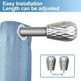 thumbnail image 3 of Urbanest Adjustable Single Curtain Rod Set Metrico Finials – 1 - Inch Diameter, With Pewter Rod, 48–84 Inches, 3 of 6