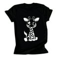 thumbnail image 7 of Yuwull Oversized T Shirts for Women, Womens Summer Tops Giraffe Print Graphic Short Sleeve Crew Neck T-Shirt Plus Size Womens Cute Tops Black, 7 of 7
