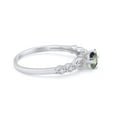 thumbnail image 3 of Petite Dainty Princess Cut Ring Rainbow CZ 925 Sterling Silver Size 10, 3 of 4