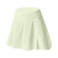thumbnail image 5 of YDFCWXW Women Mini Tennis Skirts with Shorts High Waisted Golf Skirts Pleated A Line Short Skirt Flowy Workout Sport Athletic Skorts Green, S, 5 of 6