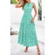 thumbnail image 3 of Vestido PRETTYGARDEN para mujer con cordón y cuello en V, maxi verde, XXL, 3 of 7