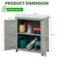 thumbnail image 6 of LDB_BUILDING 31.5in. W x 36in. H Outdoor Storage Cabinet & Potting Bench Table with Metal Top, Wooden Patio Furniture, Garden Workstation, 6 of 6