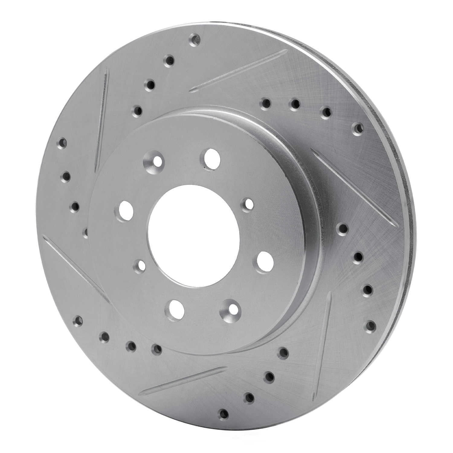 Dynamic Friction Company 631-76018L DFC Brake Rotor - Drilled And Slotted - Silver