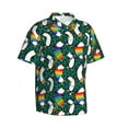 thumbnail image 2 of Daiia Lgbt Penguin Hawaiian Shirt for Men Gentle Cotton Regular Short Sleeve Casual-X-Large, 2 of 9