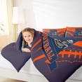 thumbnail image 4 of jejeloiu Rugby Helmet Queen Comforter Set,Football City Bedding Comforter Set For Boys Kids Reversible 3-Piece, 4 of 8
