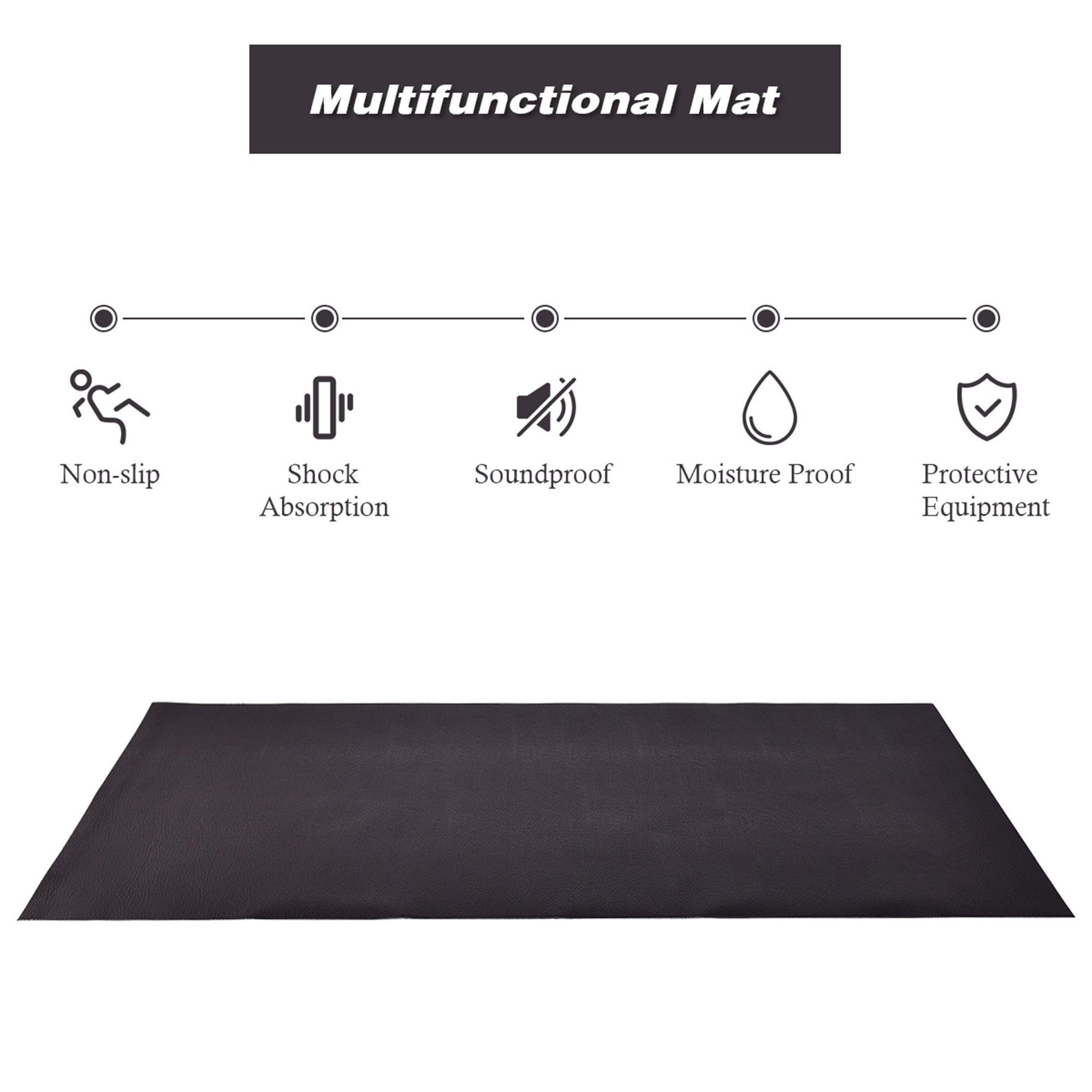 LYTIVAGEN 6 PCS Treadmill Shock Absorbing Mat Exercise Equipment Mat Home  Anti-Vibrasion Sound Insulation Thickened Floor Pad Treadmill Mat for  Carpet