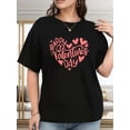 thumbnail image 1 of Camiseta informal de cuello redondo para mujer, con estampado de amor, para San Valentín, talla grande, para adultos, hombres, mujeres, adolescentes, jóvenes., 1 of 5