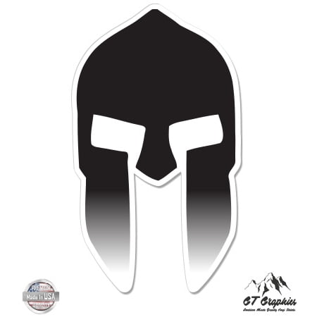 Spartan Helmet - 3" Vinyl Sticker - For Car Laptop I-Pad Phone Helmet Hard Hat - Waterproof Decal