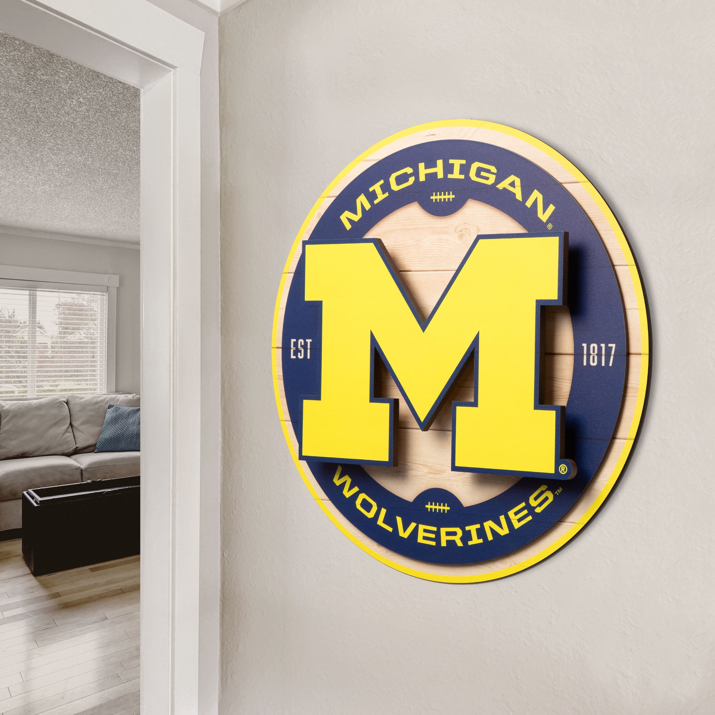 YouTheFan NCAA Michigan Wolverines 3DX Circle Wall Art