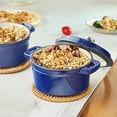thumbnail image 6 of Mini Cocotte 16 oz Mini Dutch Oven 0.5 qt. Cast Iron Garlic Roaster for Oven Garlic Confit Pot Ramekins with Lids Oven Safe Set of 2, Blue, 6 of 6