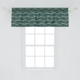 thumbnail image 2 of Abstract Window Valance, Swirly Wave Like Modern Boho Design in Bicolour Style Dotted Wavy Forms, Curtain Valance for Kitchen Bedroom with Rod Pocket, 54" X 18", Teal and Pale Brown, by Ambesonne, 2 of 2