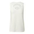 thumbnail image 5 of Womens Tops Women Fashion Solid Casual Sexy Vest Back Hollowed Lace Top T Shirt Women Workout Tops Large Woman Shirt Thin Tee Shirts Short Sleeve Athletic Top Womens Long Sleeve T Shirts plus White M, 5 of 9