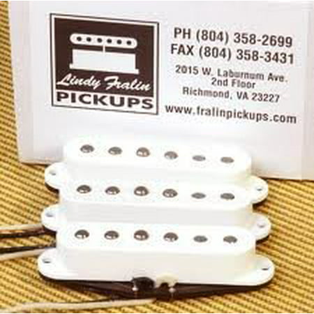 Lindy Fralin Vintage Hot Strat Pickup Set of 3 Plain White (Best Fender Strat Pickups)