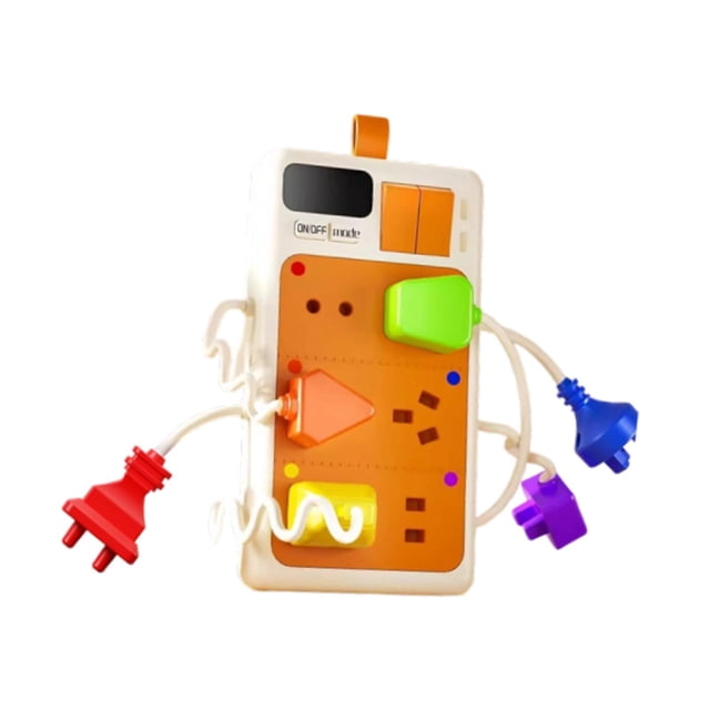 Enchufe sensorial portátil, regalo de cumpleaños, interactivo, ligero, regleta de enchufes, juguete para aprendizaje preescolar para niños mayores de