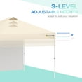 thumbnail image 3 of Outsunny 10' x 10' Pop-Up Canopy Tent with 1 Removable Sidewall, Commercial Instant Sun Shelter, Tents for Parties with Wheeled Carry Bag for Outdoor, Garden, Patio, Beige, 3 of 9