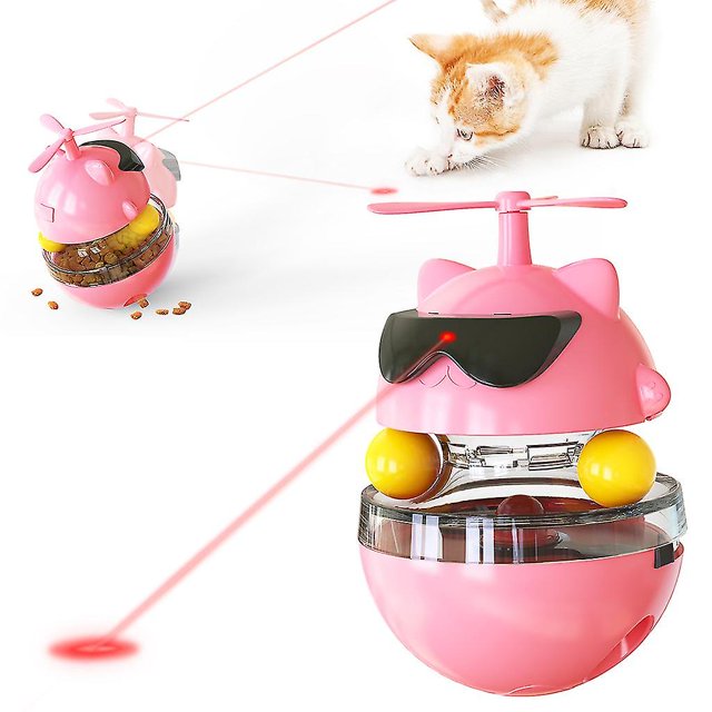 Para gatos con fugas de juguete, bolas de pista para gatos de interior, vaso de tratamiento Iq con Lig