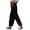 Black, variant on Women's Split Side Silk Satin Casual Pants, Summer Loose Elastic Waist Versatile Lounge Pants with Pockets (Khaki, XXL)