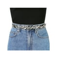 thumbnail image 4 of INSPIRE CHIC Women's Skinny Waist Belts Single Pin Buckle Cute Animal Printed Pants Dress Thin Faux Leather Belt Fit waist 77-94cm/30-37" White, 4 of 4