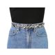 thumbnail image 4 of Cinturones delgados para mujer INSPIRE CHIC con hebilla de pin única, estampado de animales, para pantalones y vestidos, cinturón de cuero sintético, se ajusta a la cintura de 77-94 cm/30-37" blanco, 4 of 4