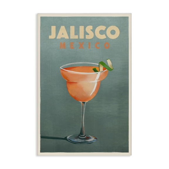 Stupell Industries Jalisco Mexico Cocktail Food & Beverage Painting Wrapped Canvas Art Print Wall Art, 16 x 24