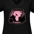 thumbnail image 4 of Inktastic Golfing Girls Golf Cart Women's Plus Size V-Neck T-Shirt, 4 of 5