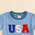 thumbnail image 4 of NOLDARES Toddler Boy 4th July Outfit Short Sleeve T-Shirt and Casual Shorts with Pockets Patriotic Stars Stripes Print 2-Piece Summer Set(Blue,12-18 M), 4 of 6