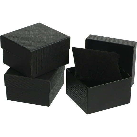 Omeite Watch Box Gift Box Bracelet Box (Black) 3pcs