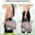 thumbnail image 4 of FORMRS Womens Corduroy Tote Bag Crossbody Shoulder Handbag with Pocket, Flowers and Leaves, 4 of 7
