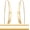 2.25 inch - Gold, variant on Humble Chic 14K Gold Plated Drop Earrings for Women - Long Earrings for Women