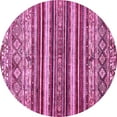 thumbnail image 1 of Ahgly Company Indoor Round Abstract Pink Modern Area Rugs, 5' Round, 1 of 4