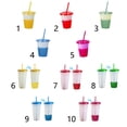 thumbnail image 3 of New Temperature Portable Multicolor Coffee Drink Ware Straw Cup Plastic Cup 9, 3 of 8