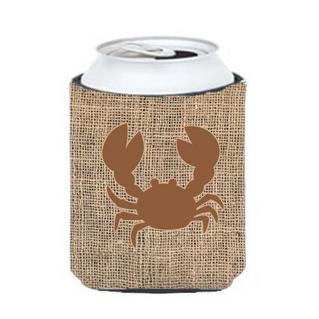 

Crab Burlap And Brown Can Or Bottle Hugger