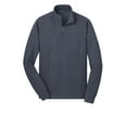 thumbnail image 5 of Port Authority F295 Mens Slub Fleece 1 by 4-Zip Pullover, Slate Grey - 3XL, 5 of 6
