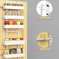 thumbnail image 4 of White Over The Door Pantry Organizer, Pantry Organization And Storage, Metal Hanging Spice Rack Shelves Door, Home & Kitchen Essentials, Laundry Room Bathroom Organization, 4 of 6