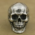 thumbnail image 4 of Skull Ring For Men Vintage Silver Black Cool Punk Retro Gothic Dainty Goth, 4 of 5