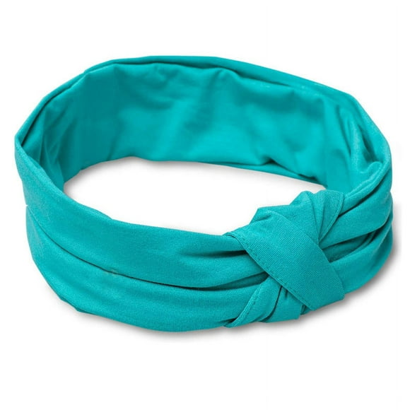 SHAR Emerald Green Men Elastic Bandana Headband -Women Long Hair Head Dreads Wrap