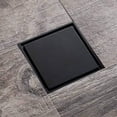 thumbnail image 3 of Desagüe de ducha desagüe de suelo de latón negro desagüe de suelo de ducha cuadrado con tapa extraíble desagüe de ducha de baño de rejilla Xemadio ZYY-1801, 3 of 4