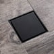 thumbnail image 2 of Tapa de desagüe de baño invisible para inodoros y duchas, elegante diseño de sifón, desagüe de ducha cuadrado negro de 10 x 10 cm, 2 of 5